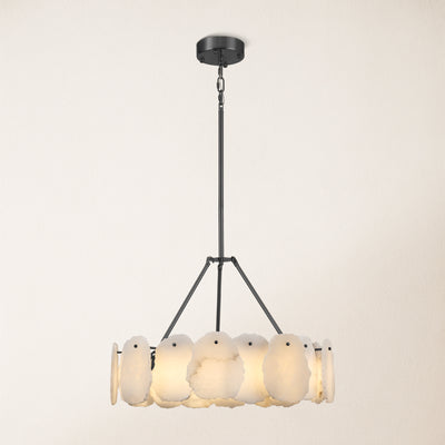 Moira Alabaster Round Chandelier 24"D