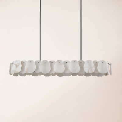 Moira Alabaster Oval Chandelier 58"W