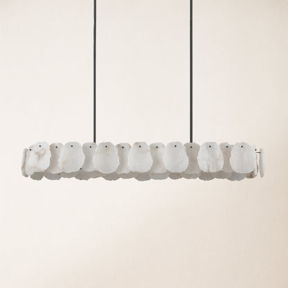 Moira Alabaster Oval Chandelier 119cm W