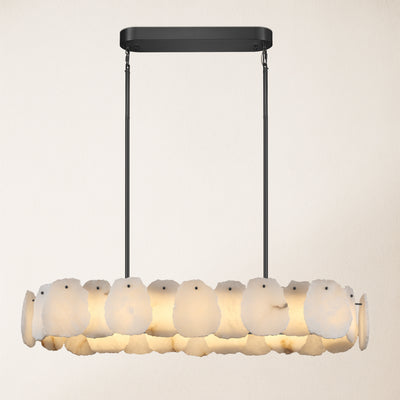 Moira Alabaster Oval Chandelier 43"W