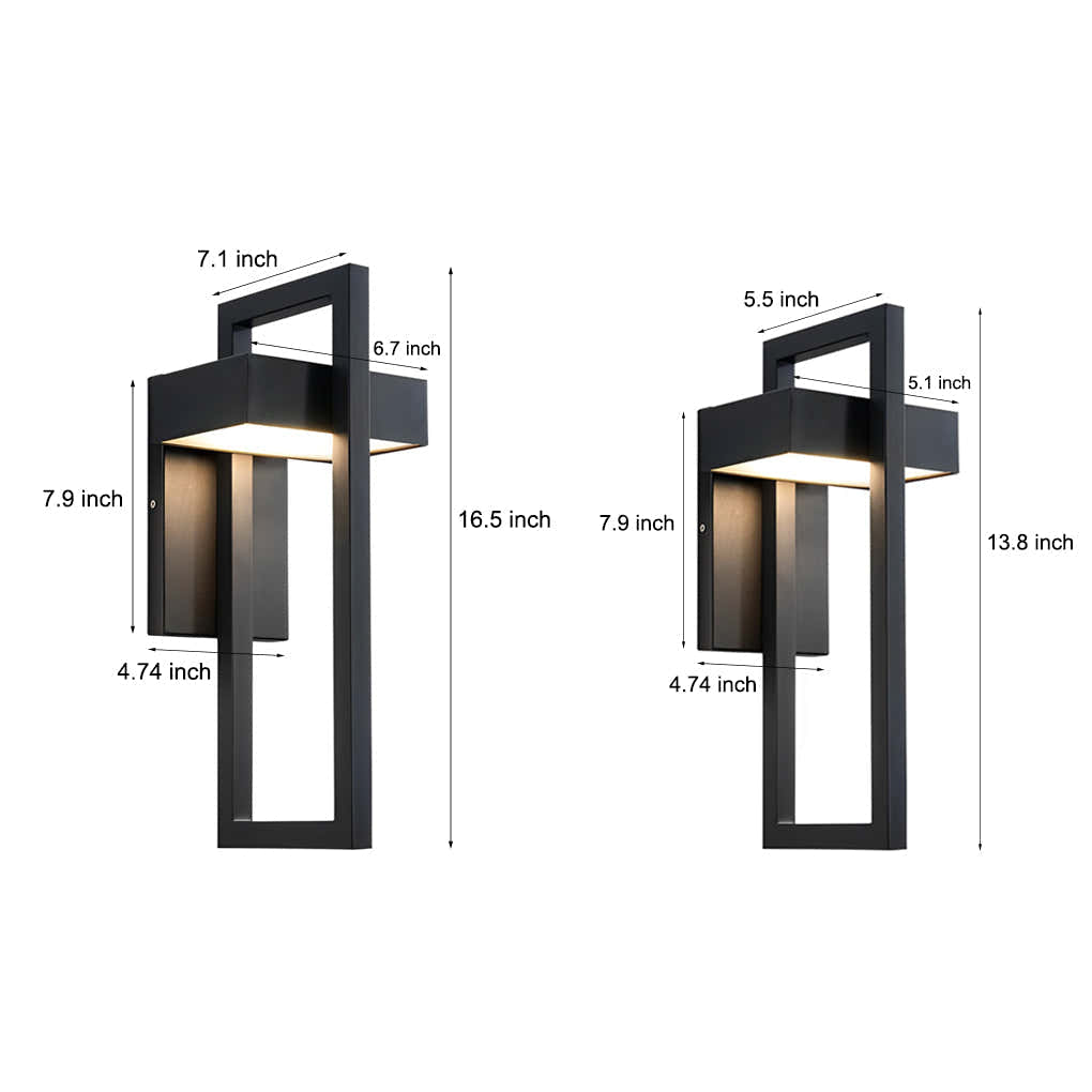 Aqualith Rectangular Minimalist Outdoor Wall Light