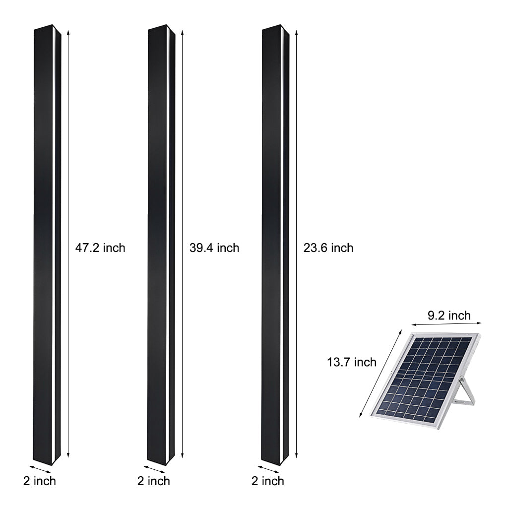 Ethereon Linear LED Solar Outdoor Wall Light