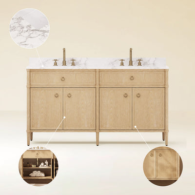 Maison Double Bathroom Vanity 63"W