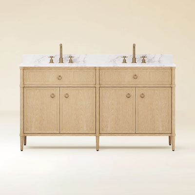 Maison Double Bathroom Vanity 63"W