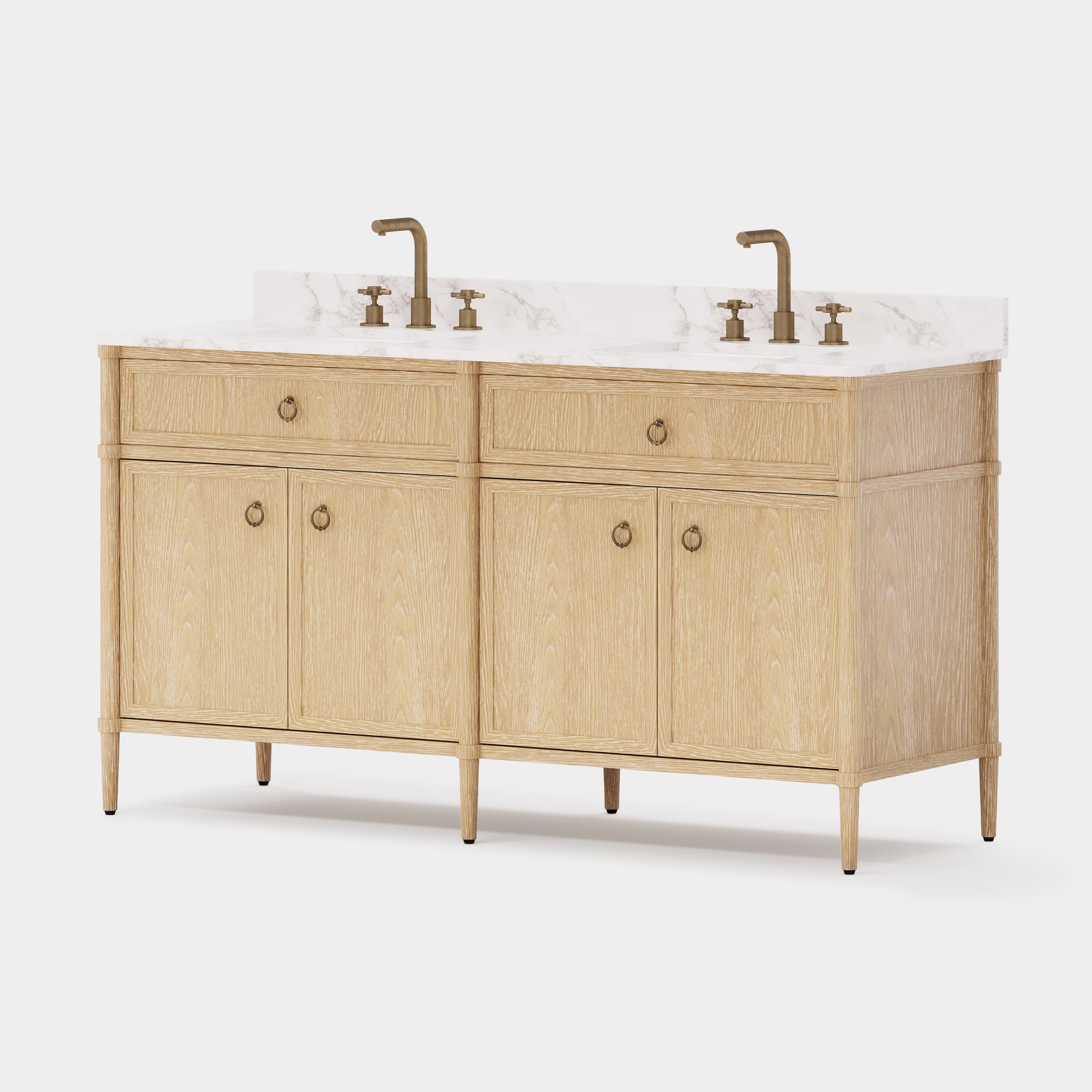 Maison Double Bathroom Vanity 63"W