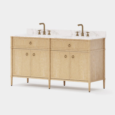 Maison Double Bathroom Vanity 63"W