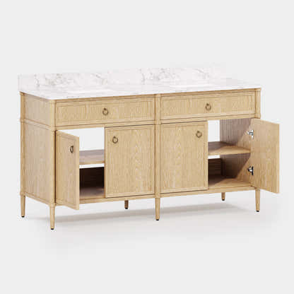 Maison Double Bathroom Vanity 63"W