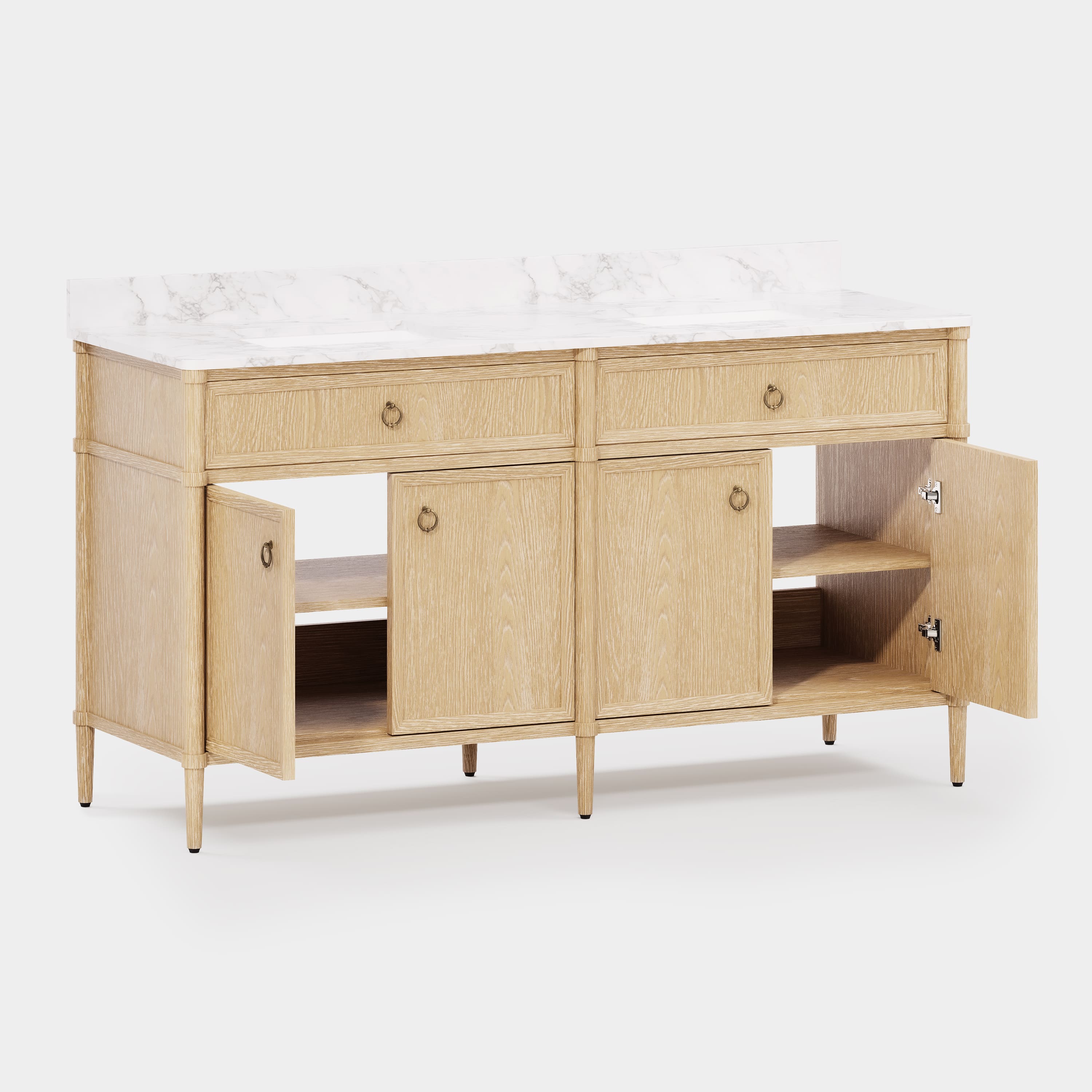 Maison Double Bathroom Vanity 63"W