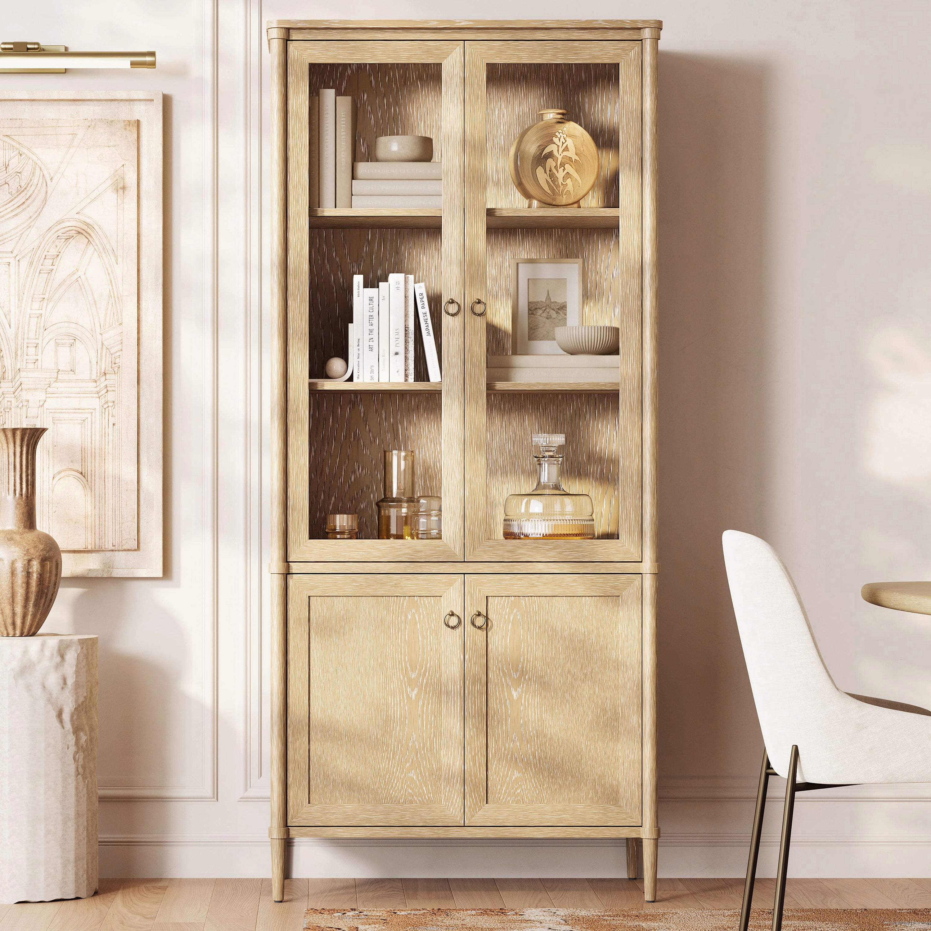 Maison Bookcase with Cabinet 36"W