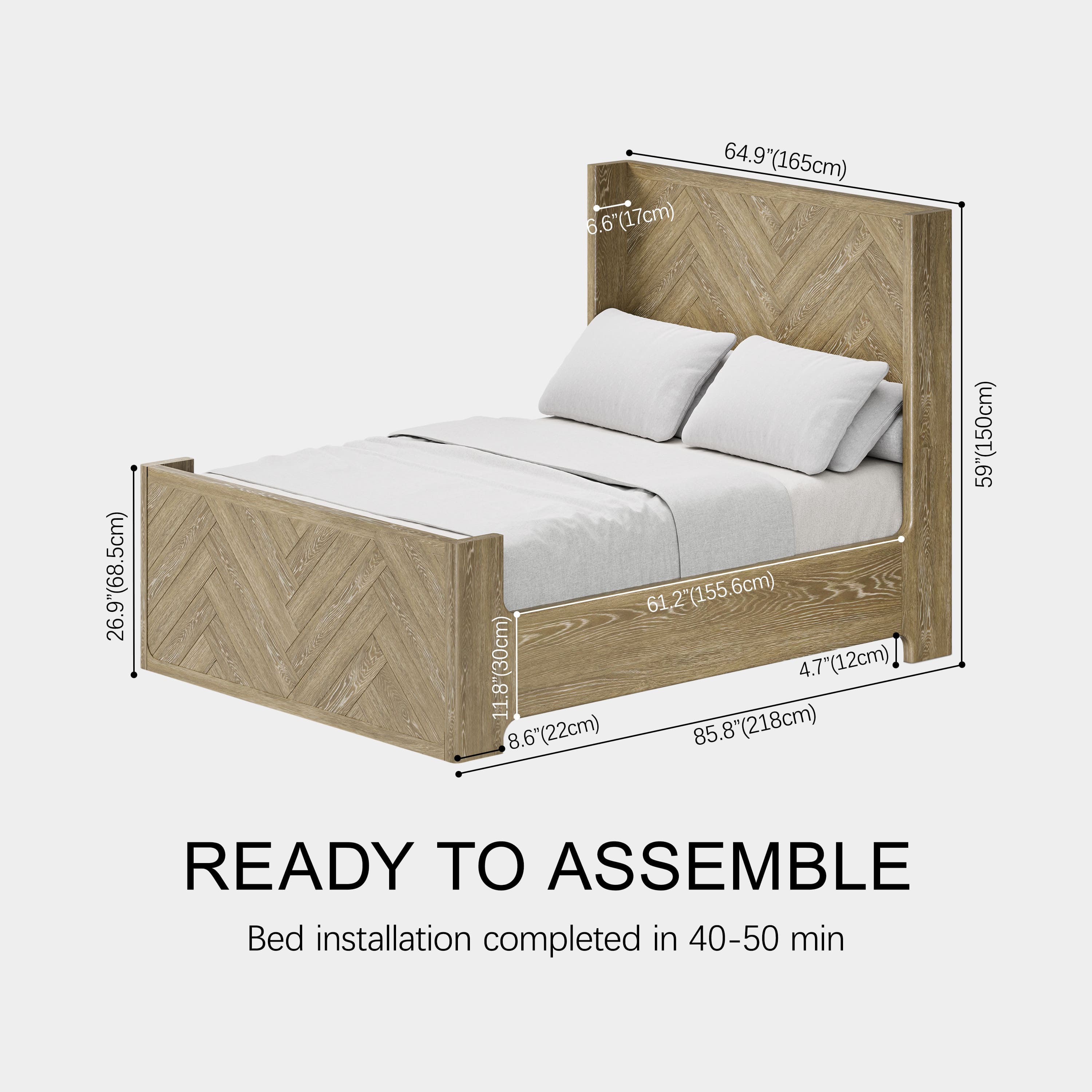 Ridgemont Bed 65" W