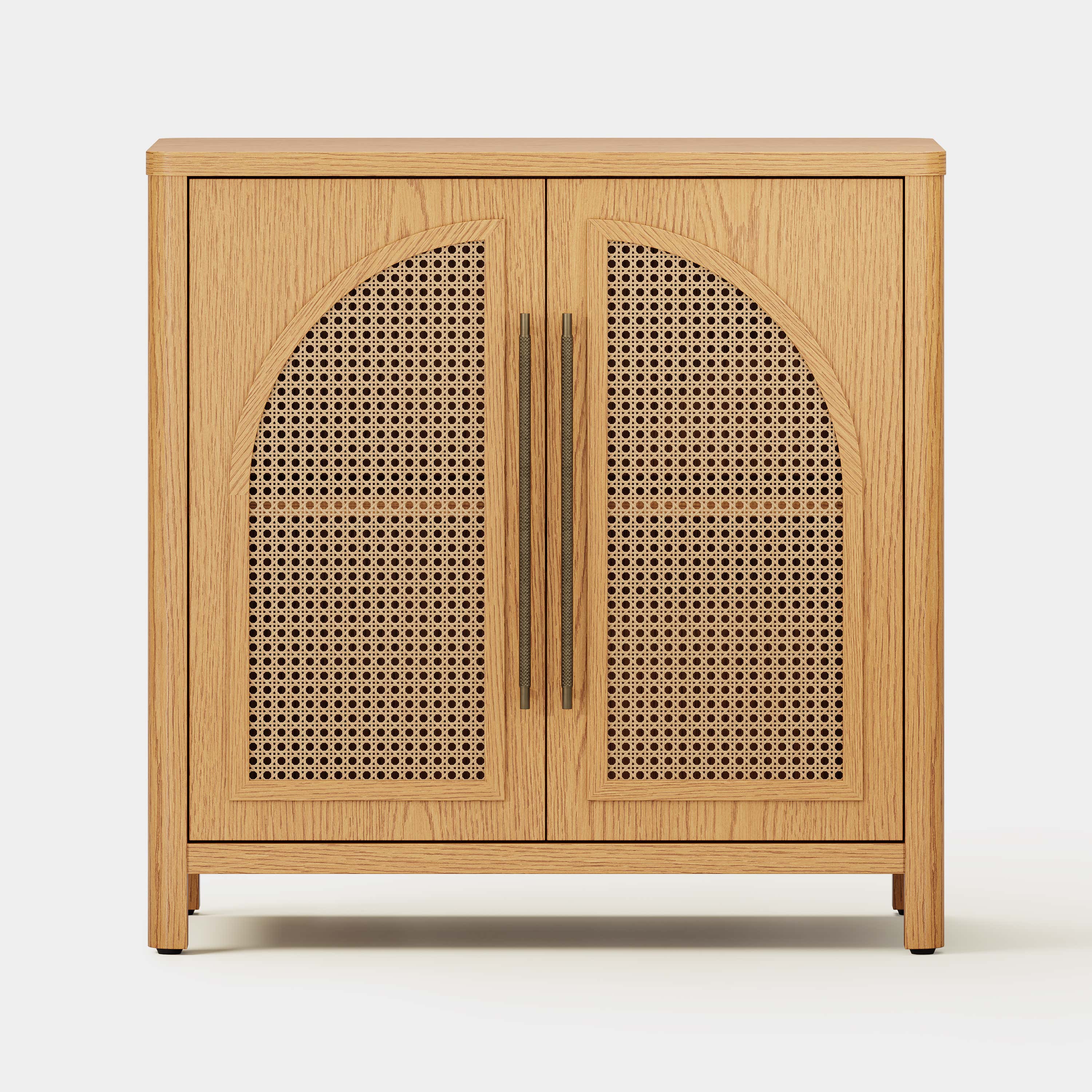 Arden Cane 32“ Oak Storage Cabinet