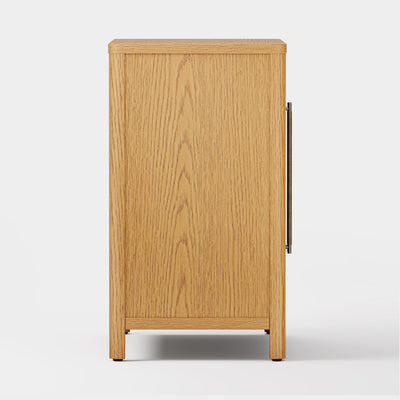 Arden Cane 32“ Oak Storage Cabinet