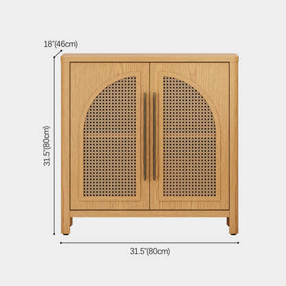 Arden Cane 32“ Oak Storage Cabinet