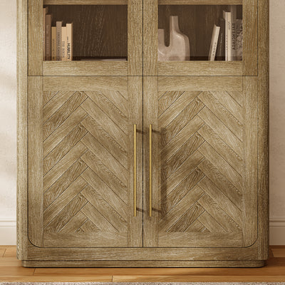 Marlowe Chevron Bookcase 40"W