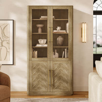 Marlowe Chevron Bookcase 40"W