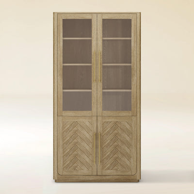 Marlowe Chevron Bookcase 40"W