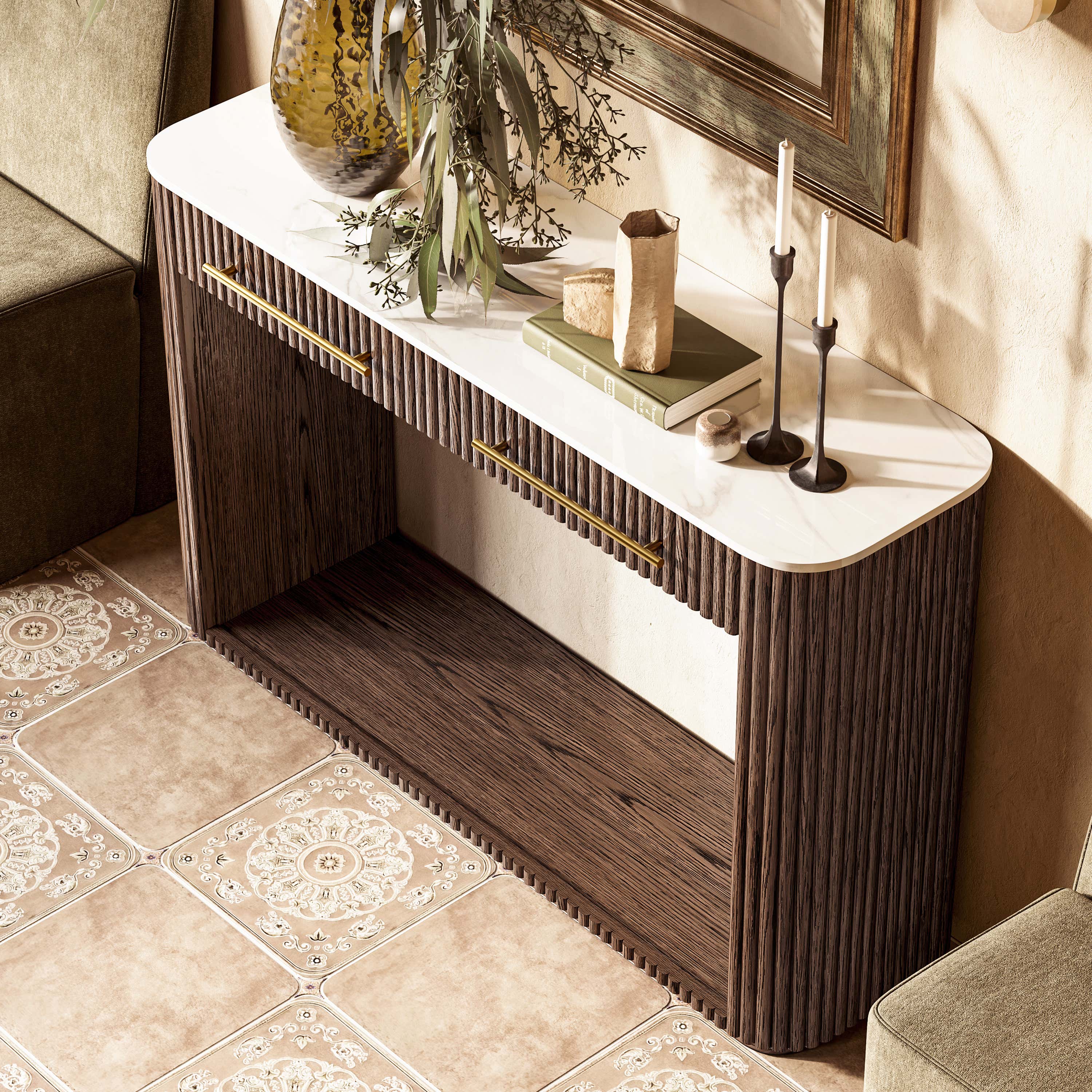 Riley Sintered Stone Console Table 47"W