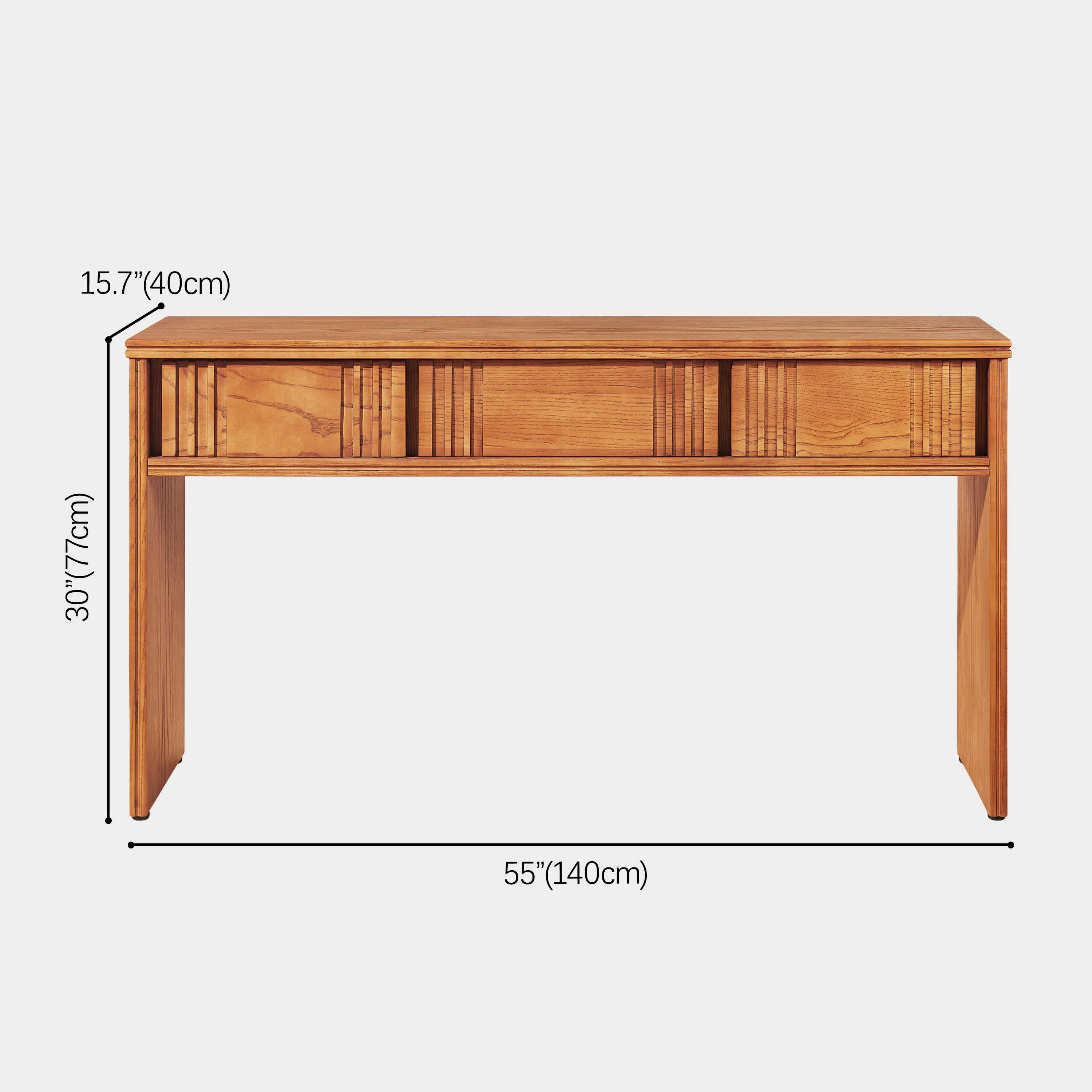Dorian Oak Console Table 59" dimensions 1