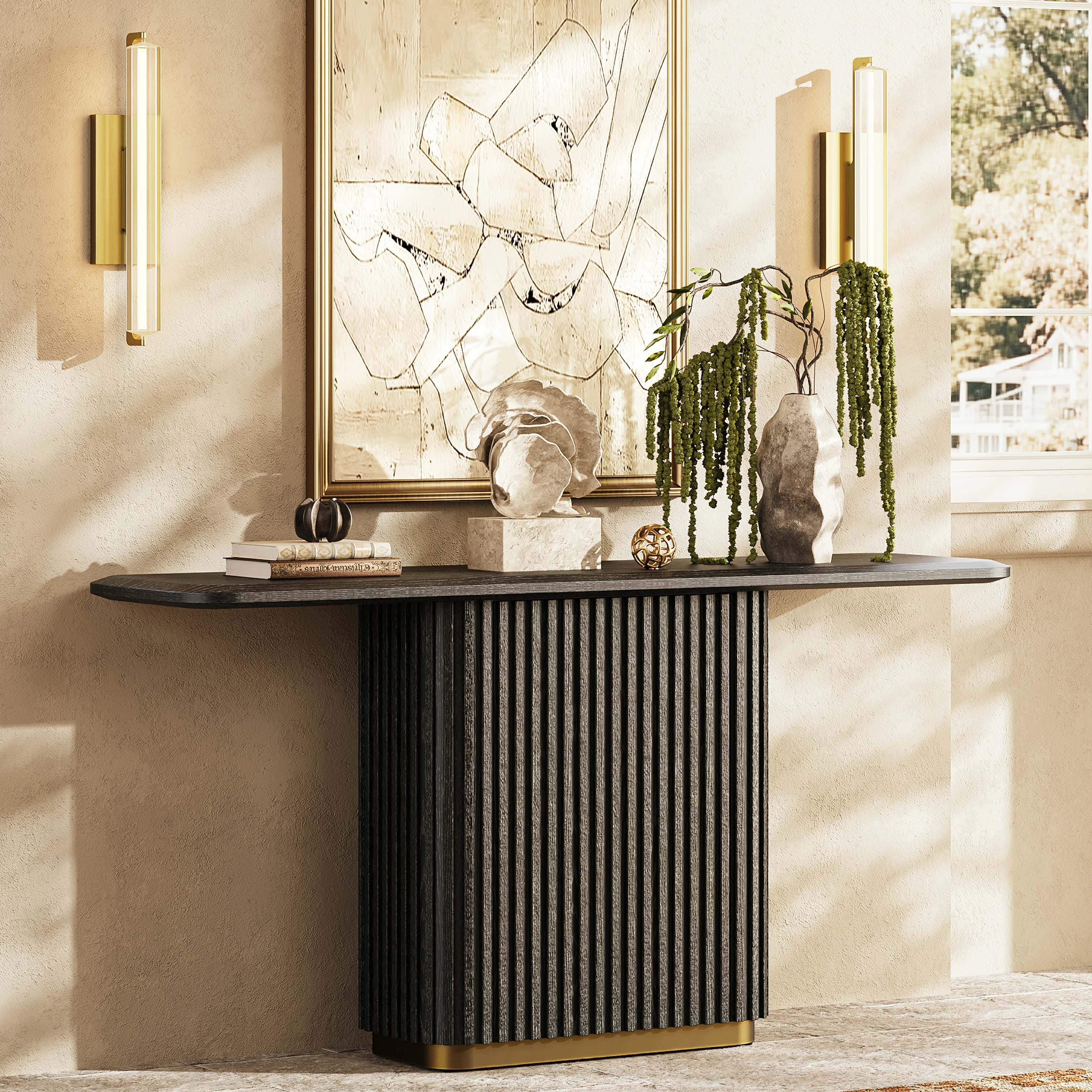 Holton Pedestal Console Table 60"