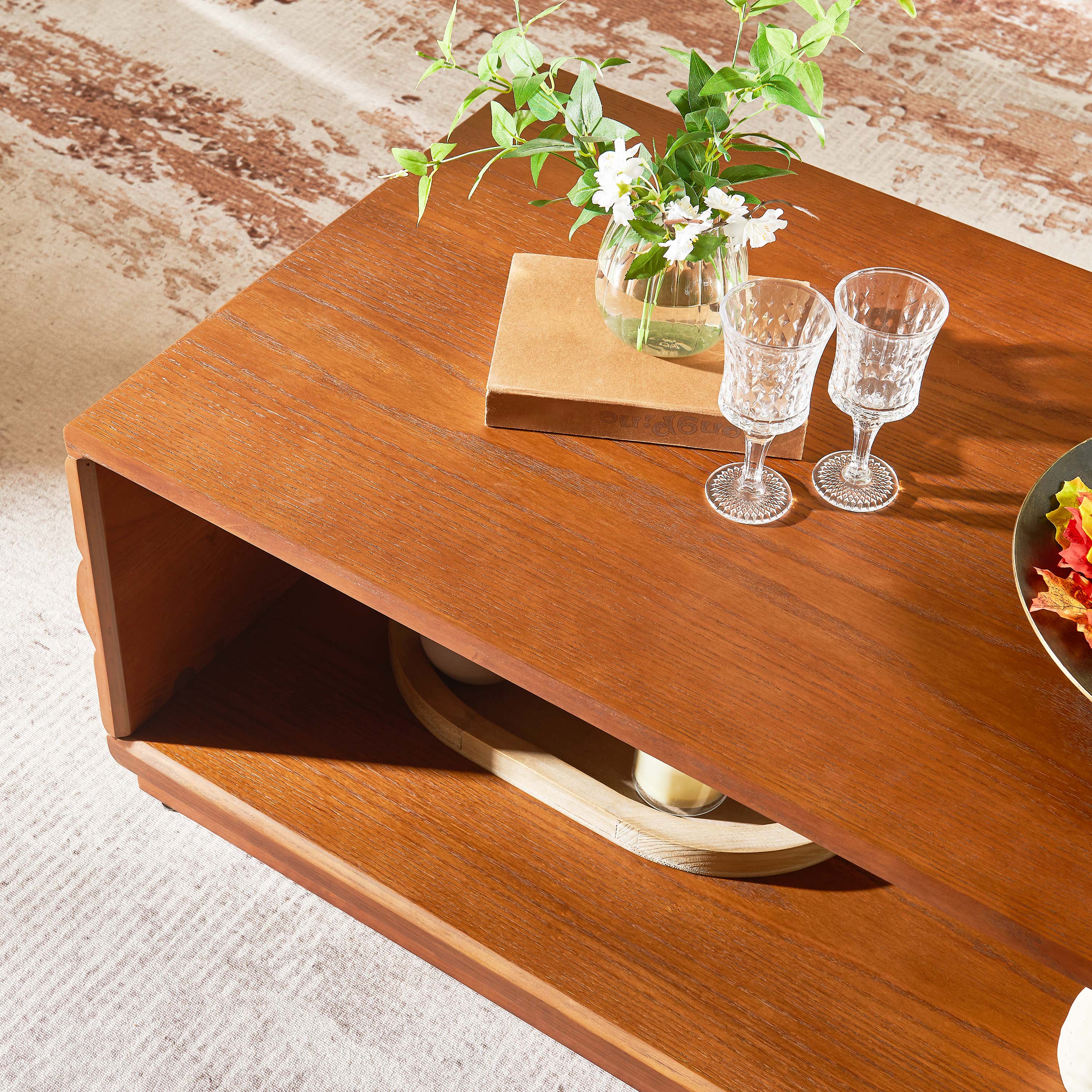 Terra Cube Emboss Coffee Table 46”