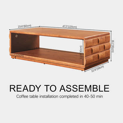 Terra Cube Emboss Coffee Table 46”