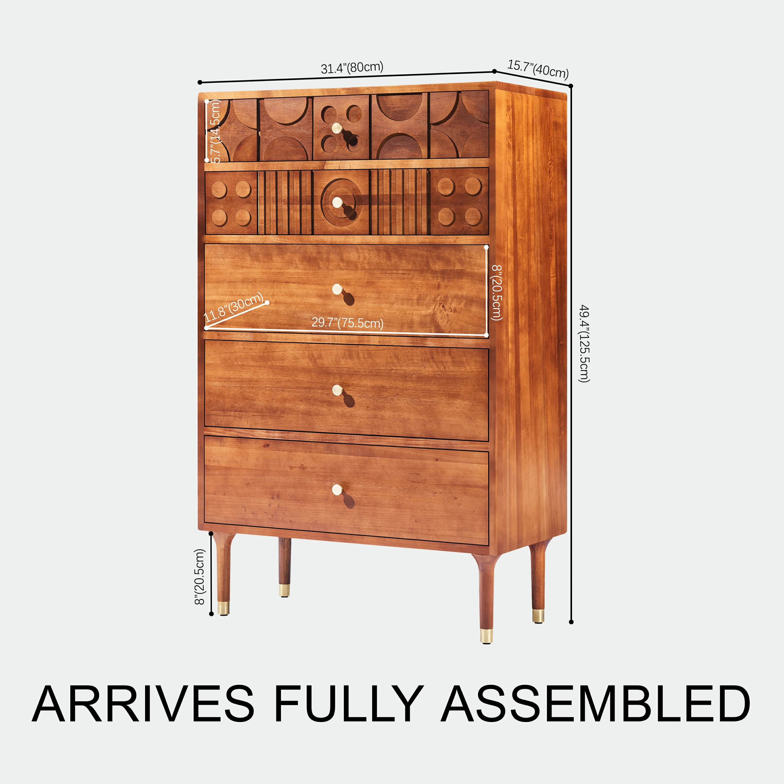 Rive Gauche Poplar Solidwood Drawer 31"W