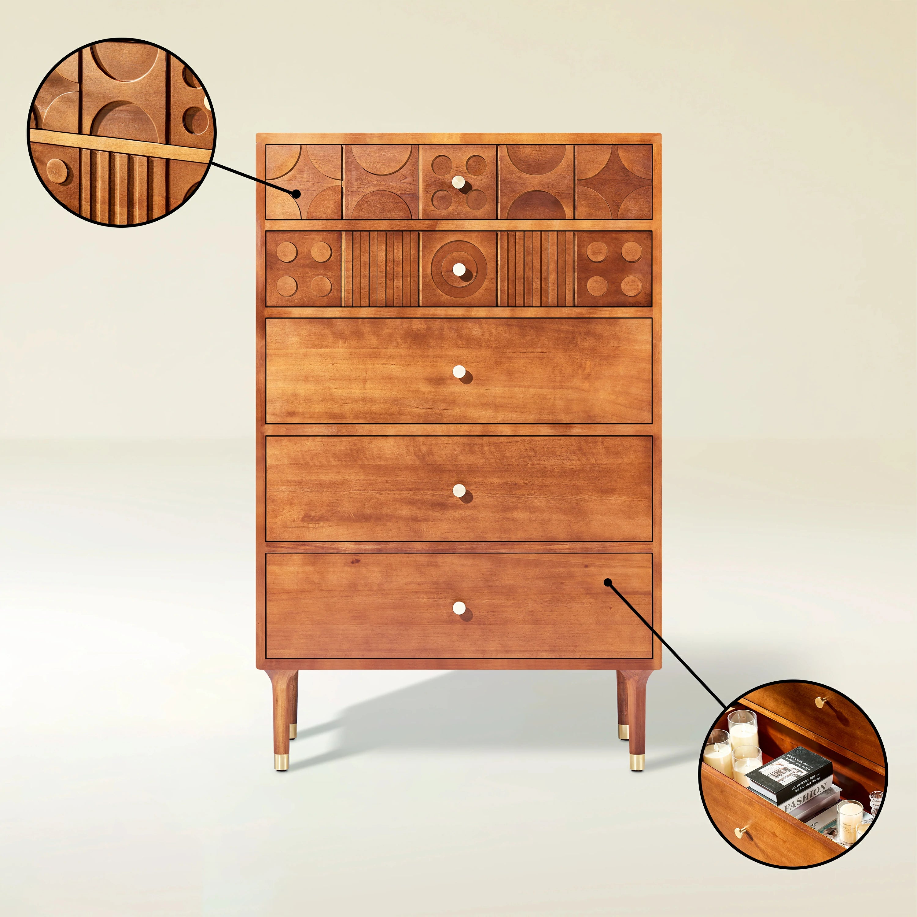 Rive Gauche Poplar Solidwood Drawer 31"W