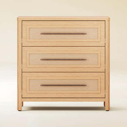 Arden Cane 32" Oak 3-Drawer Chest