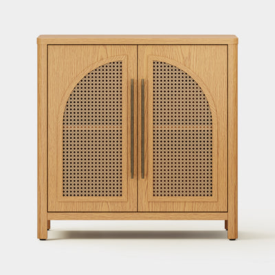 Arden Cane 94.5″ Oak Modular Media Console(Set of 3)