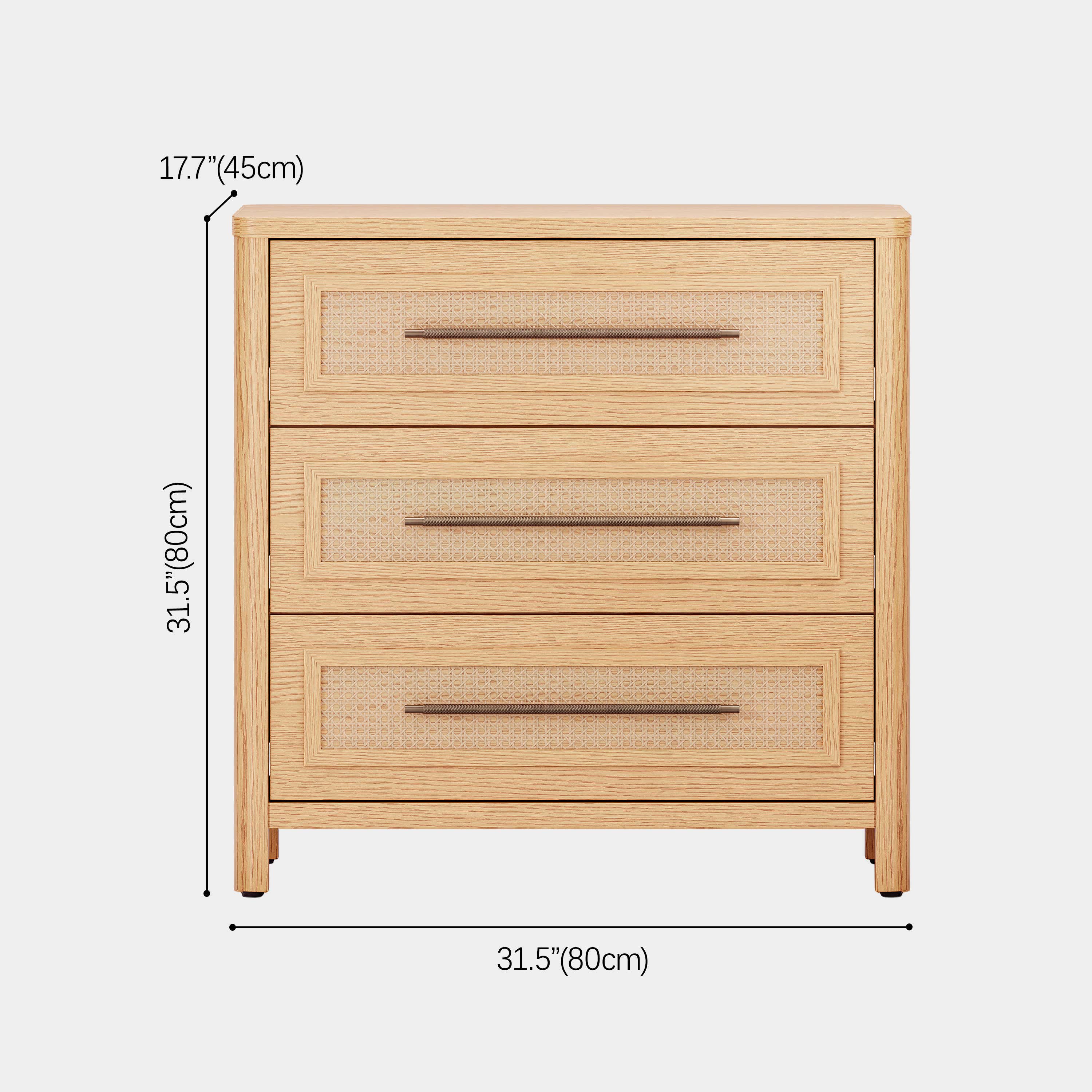 Arden Cane 94.5″ Oak Modular Media Console(Set of 3)