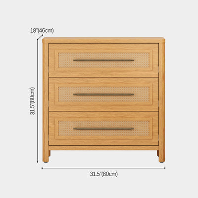 Arden Cane 94.5″ Oak Modular Media Console(Set of 3)