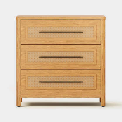 Arden Cane 94.5″ Oak Modular Media Console(Set of 3)