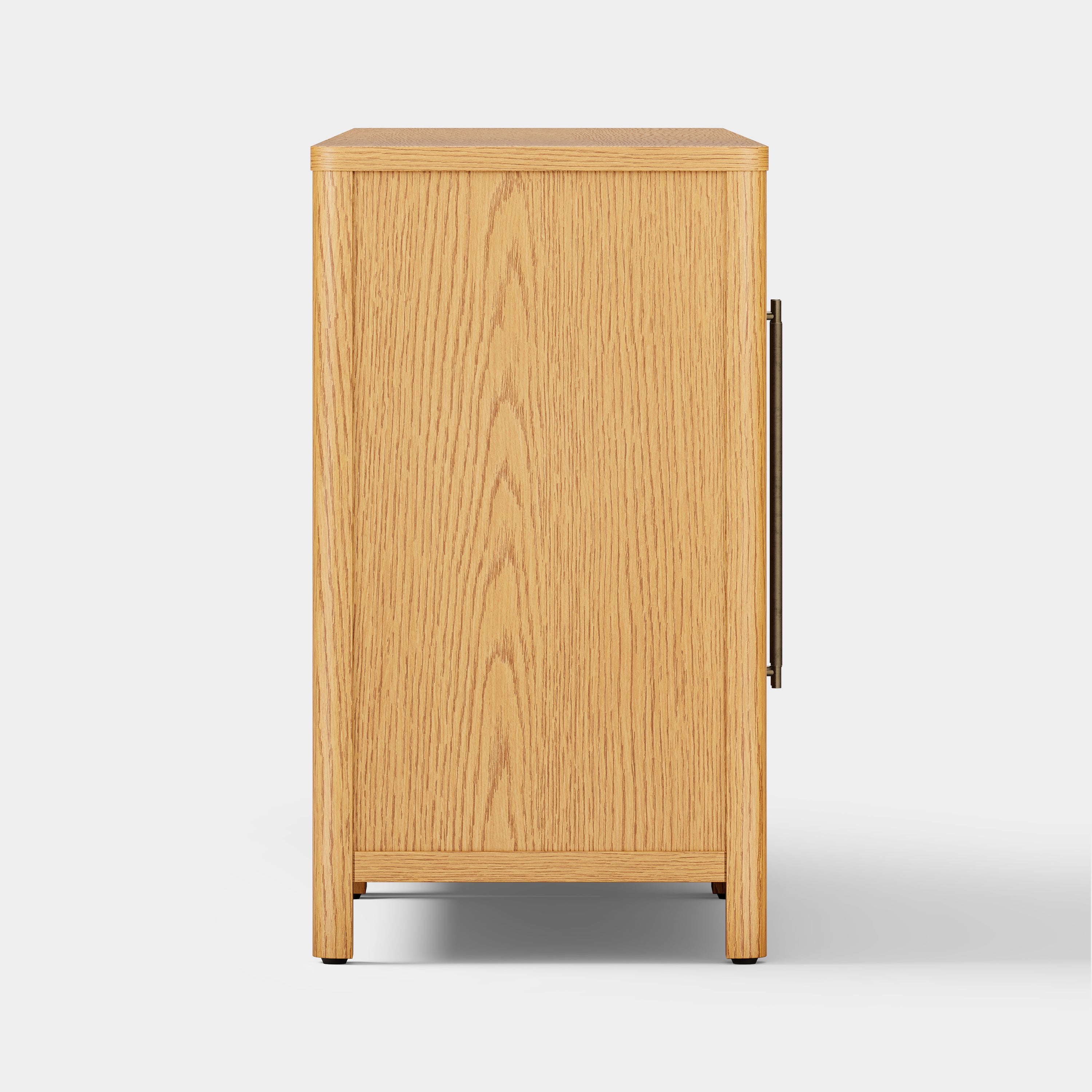 Arden Cane 94.5″ Oak Modular Media Console(Set of 3)