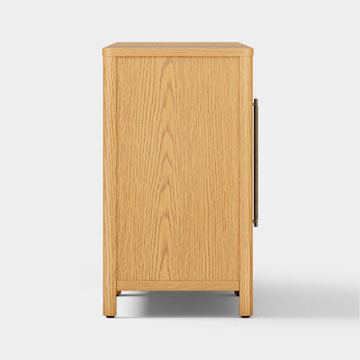 Arden Cane 94.5″ Oak Modular Media Console(Set of 3)