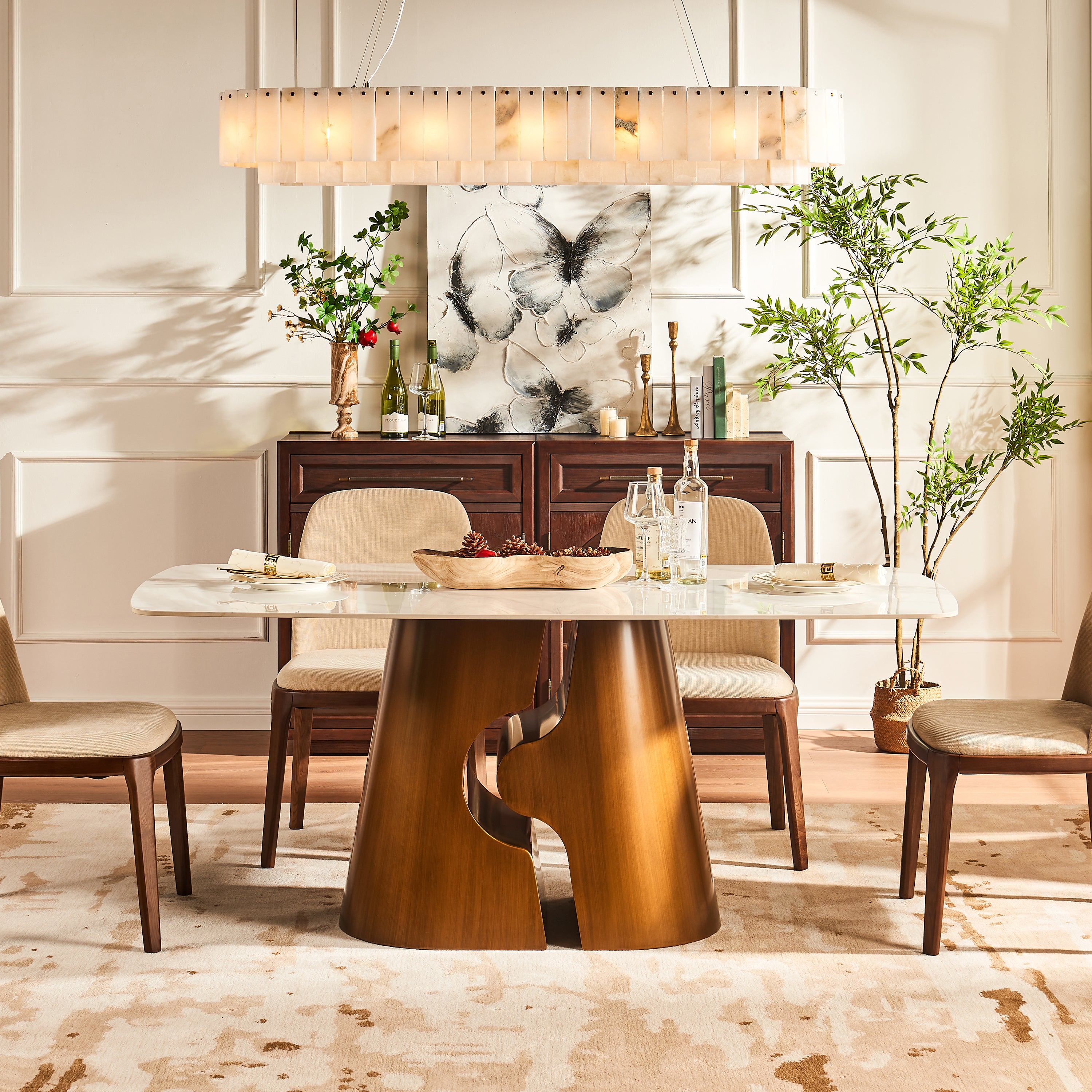 Synergy Sintered Stone Rectangular Dining Table 71"