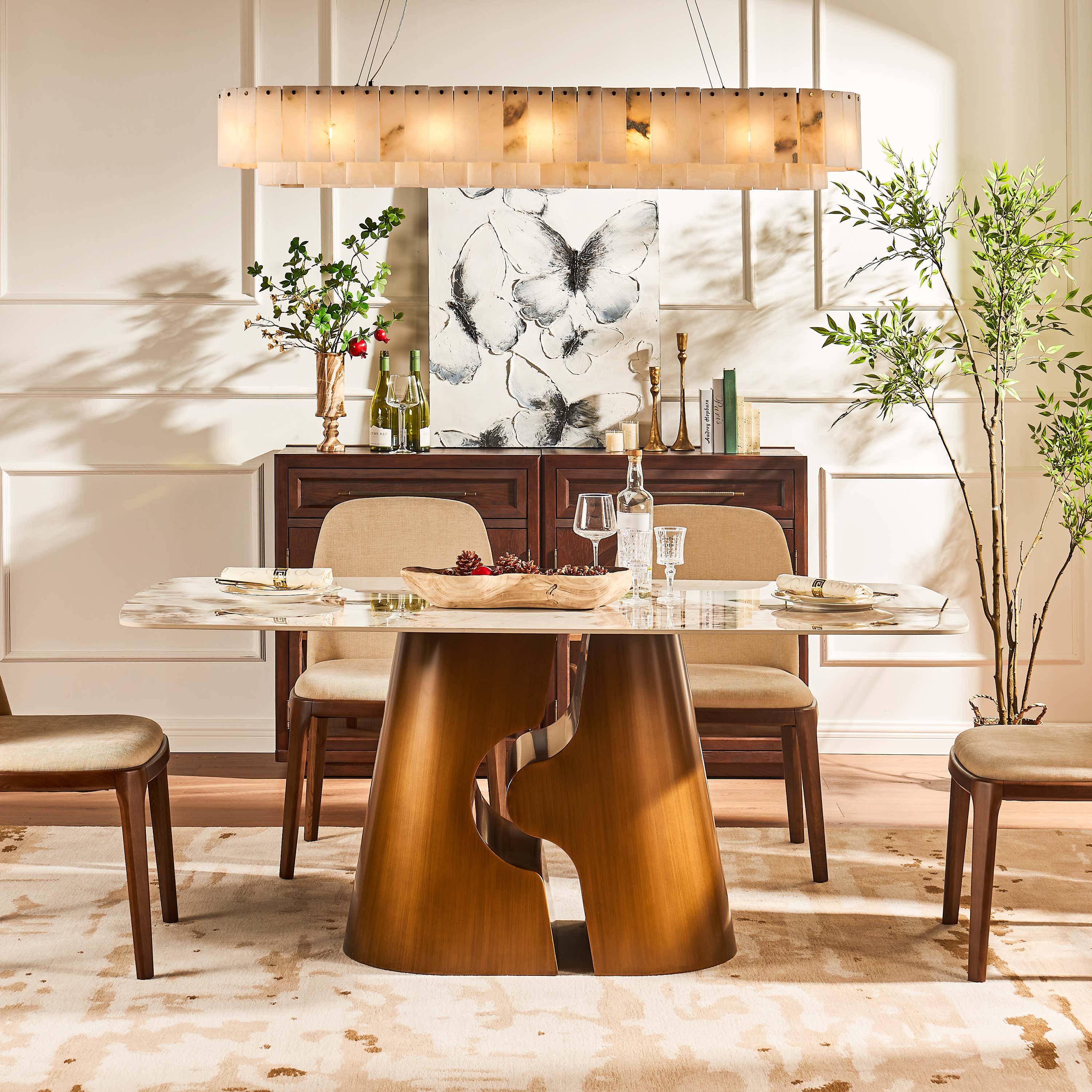 Synergy Sintered Stone Rectangular Dining Table 71"