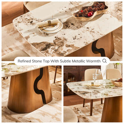 Synergy Sintered Stone Rectangular Dining Table 71"