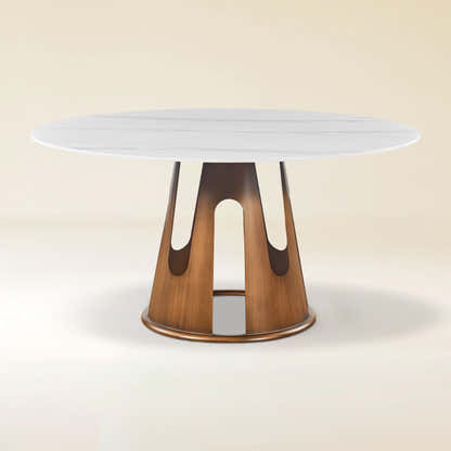 Lyra Sintered Stone Round Dining Table 59"