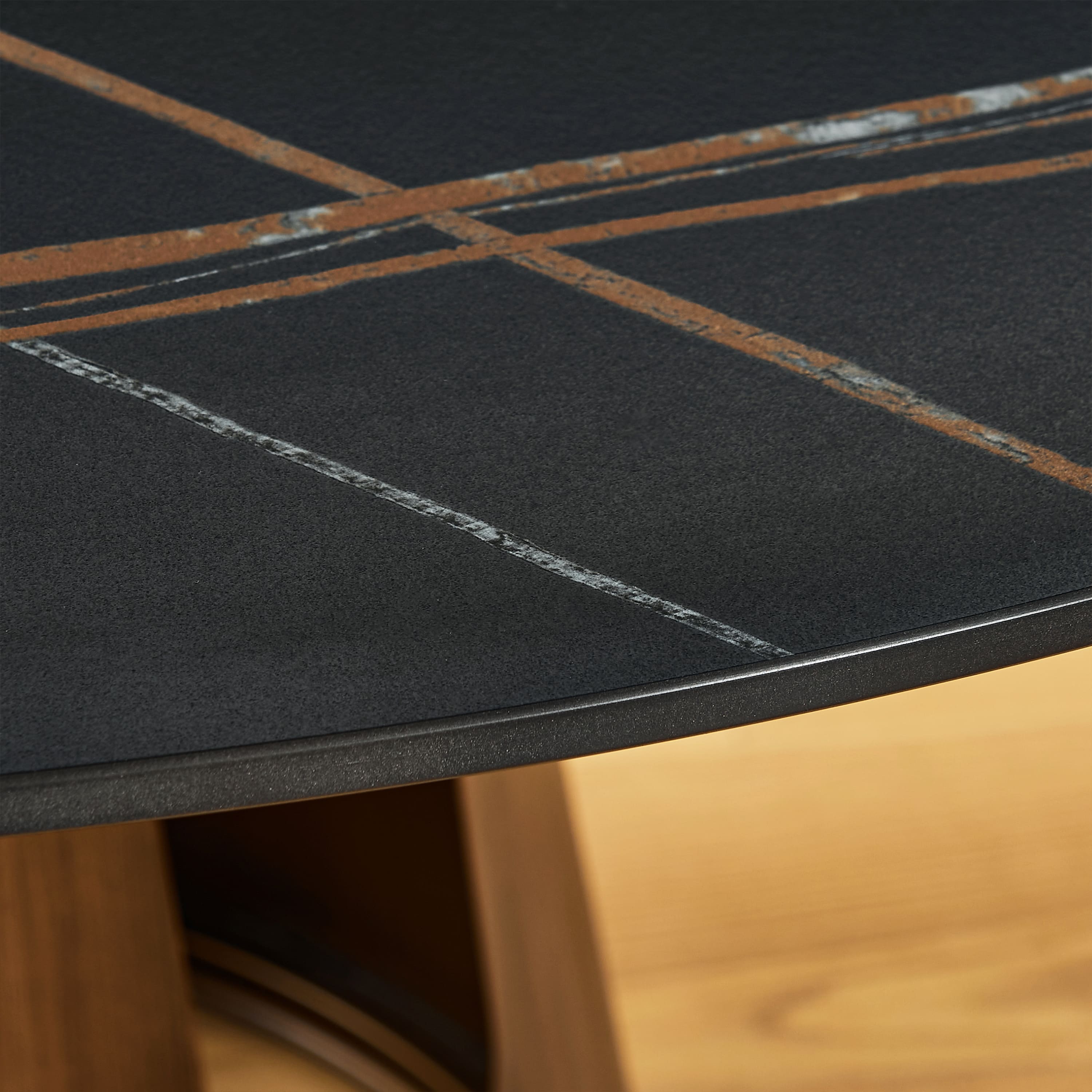 Lyra Sintered Stone Round Dining Table 59"