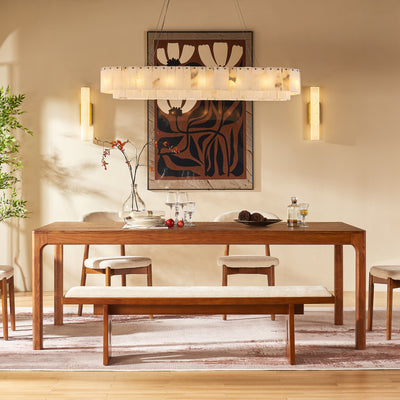 Solaris Rectangular Oak Dining Table 84"