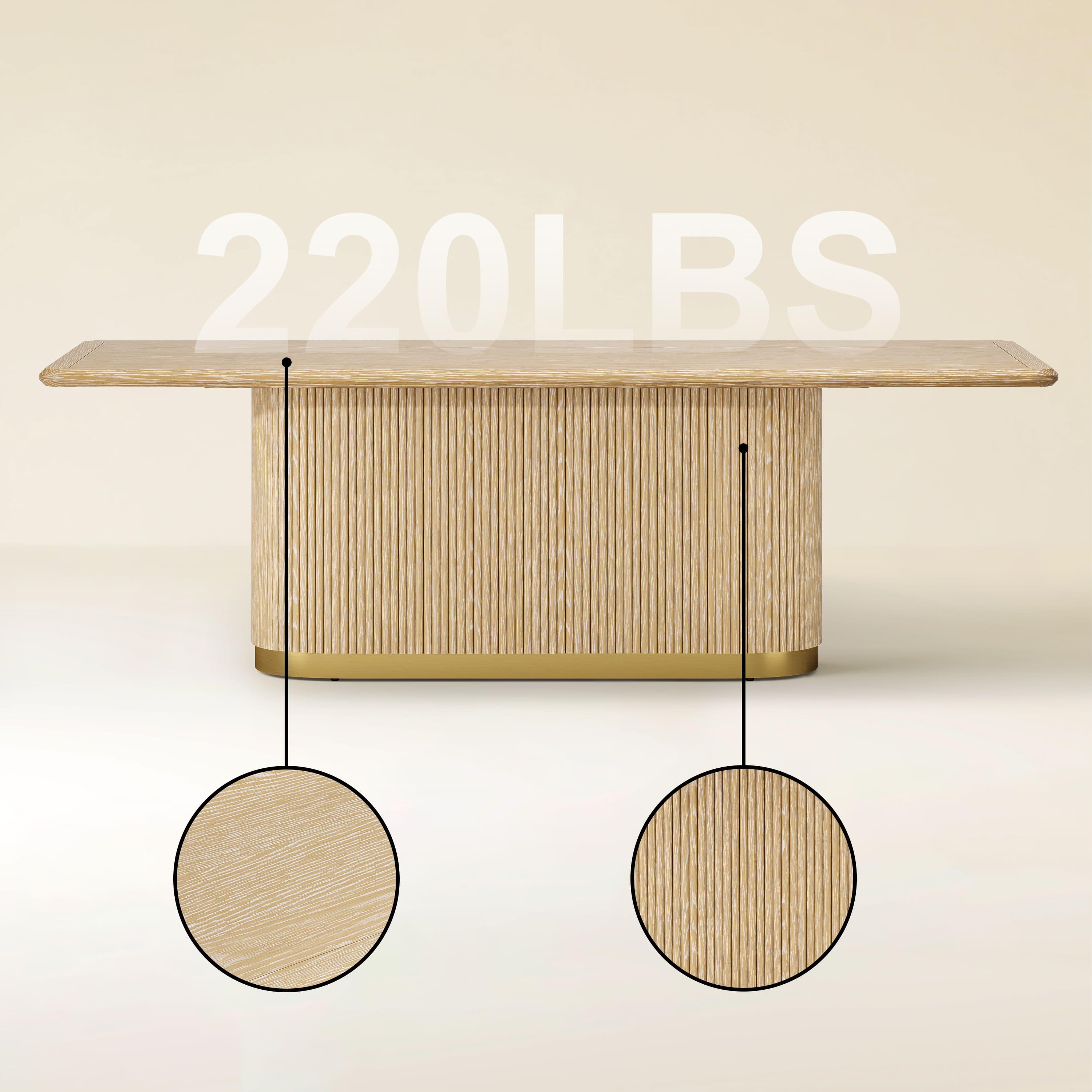Calma Dining Table 84"W