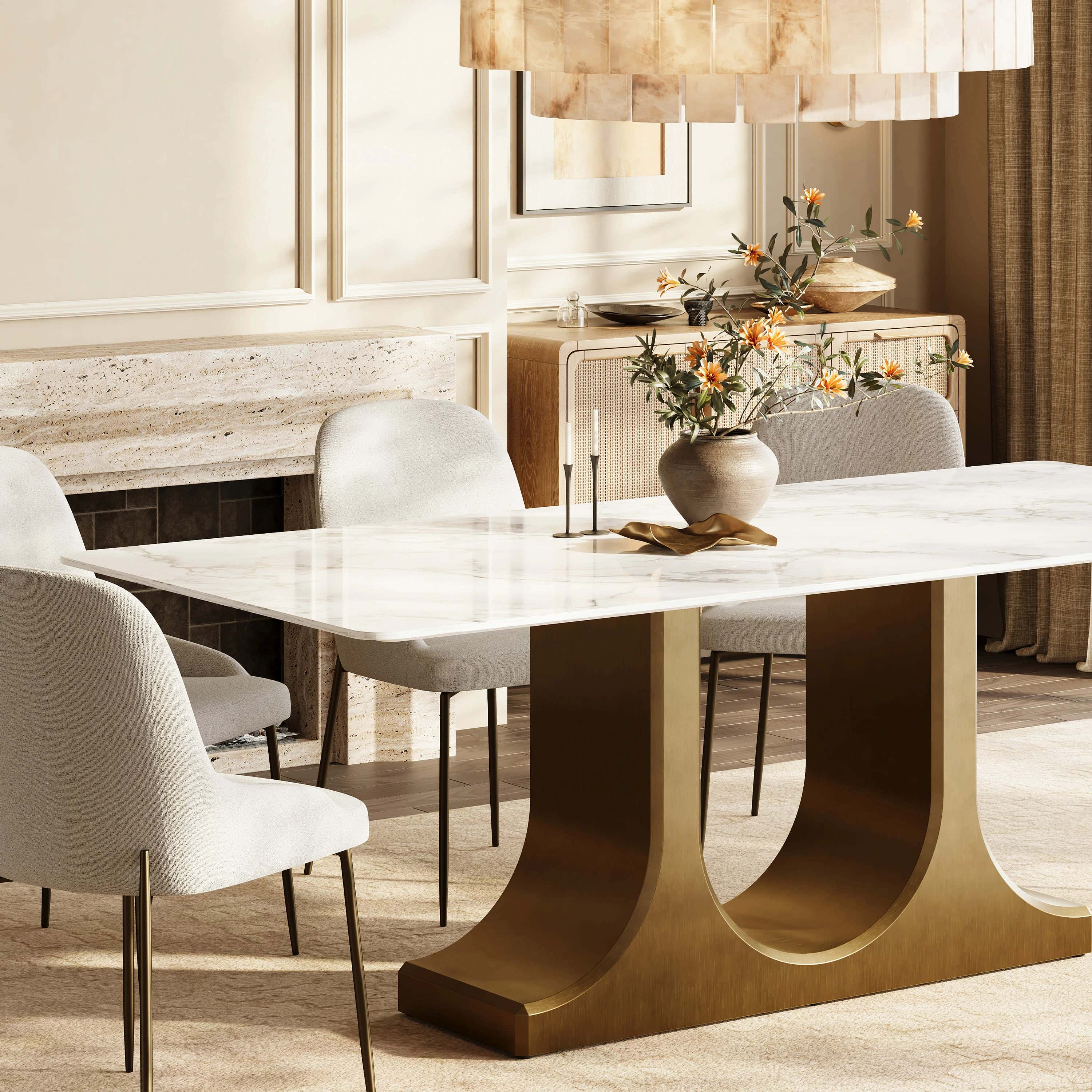 Calder U-Shape Dining Table 84"