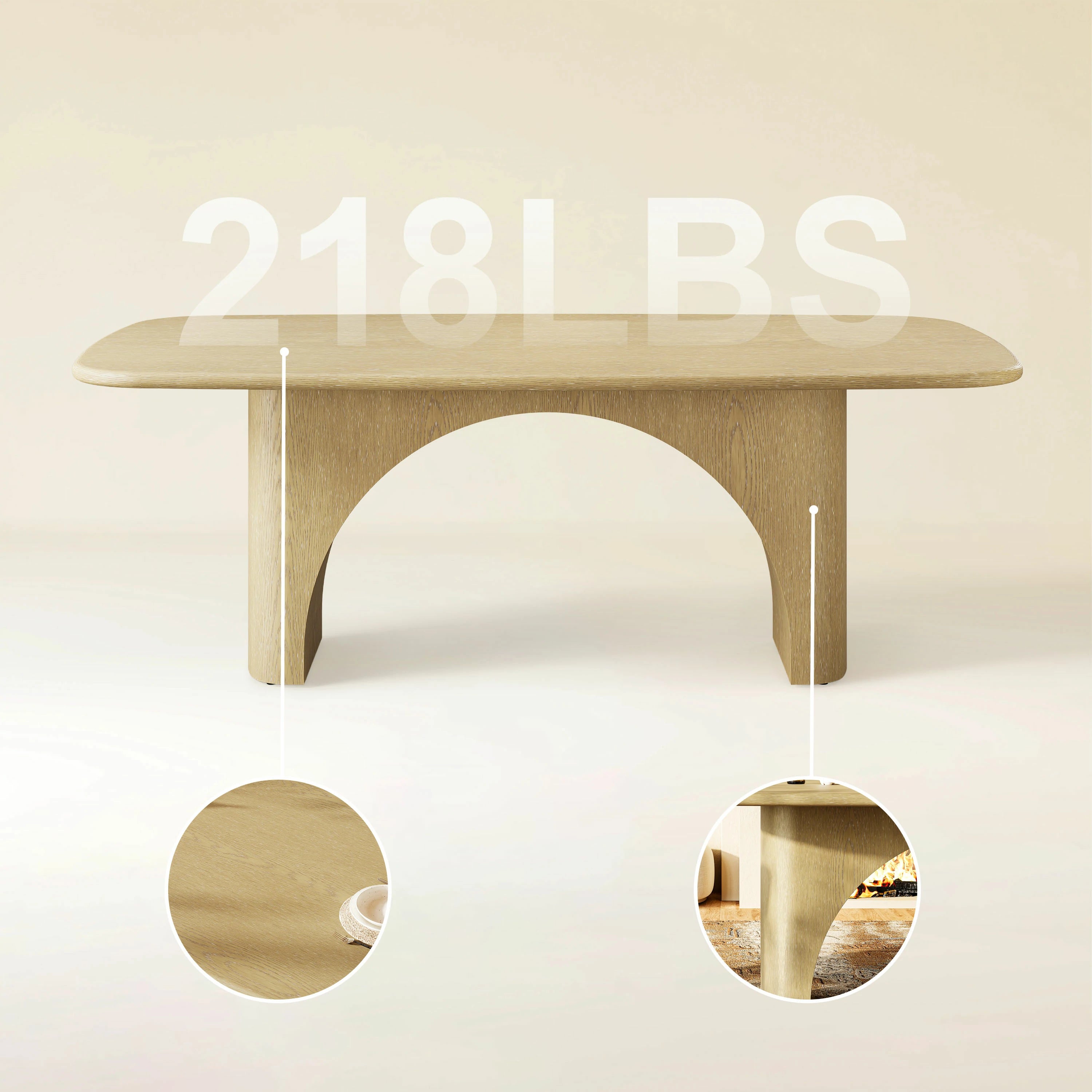 Valera Arched Dining Table 84"
