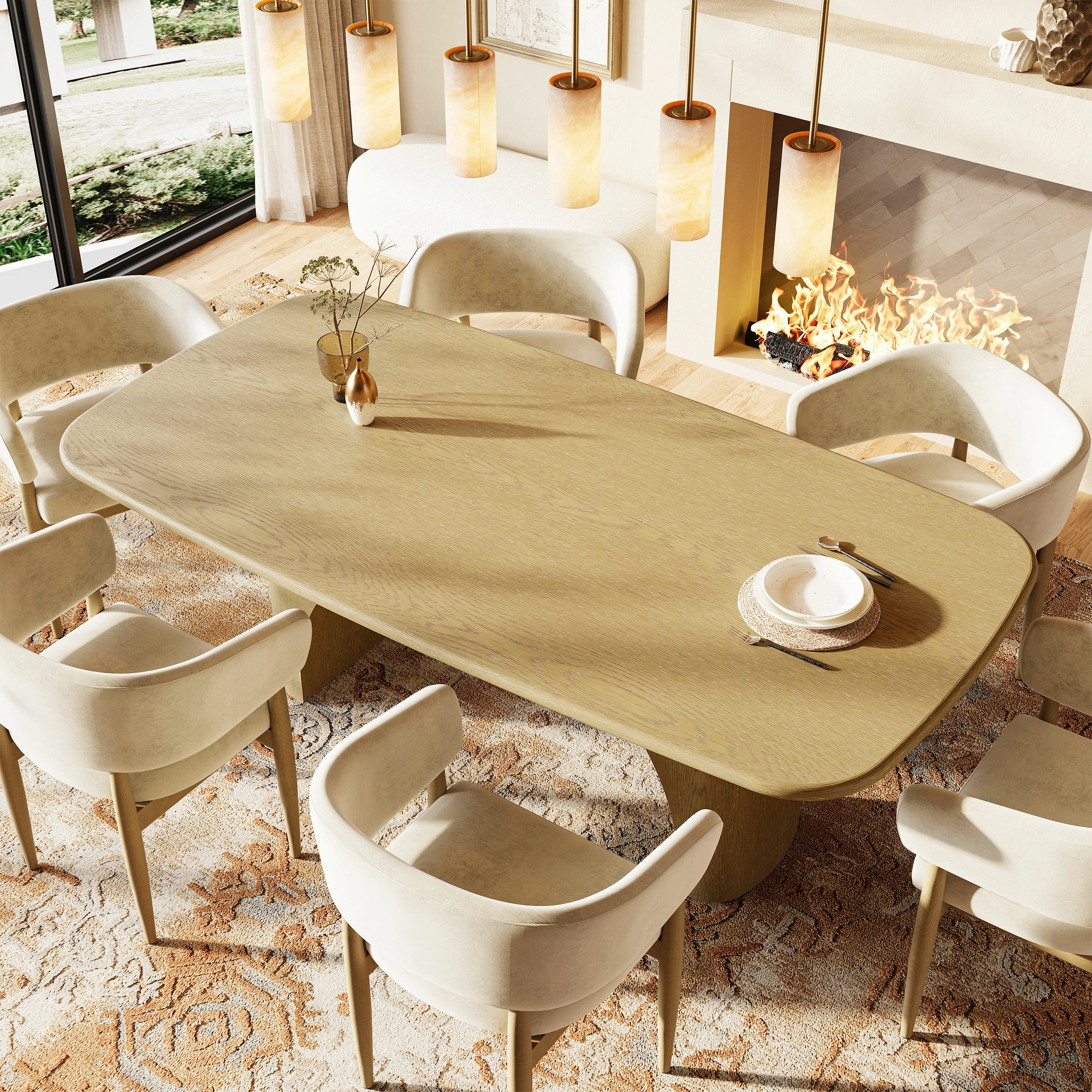 Valera Arched Dining Table 84"