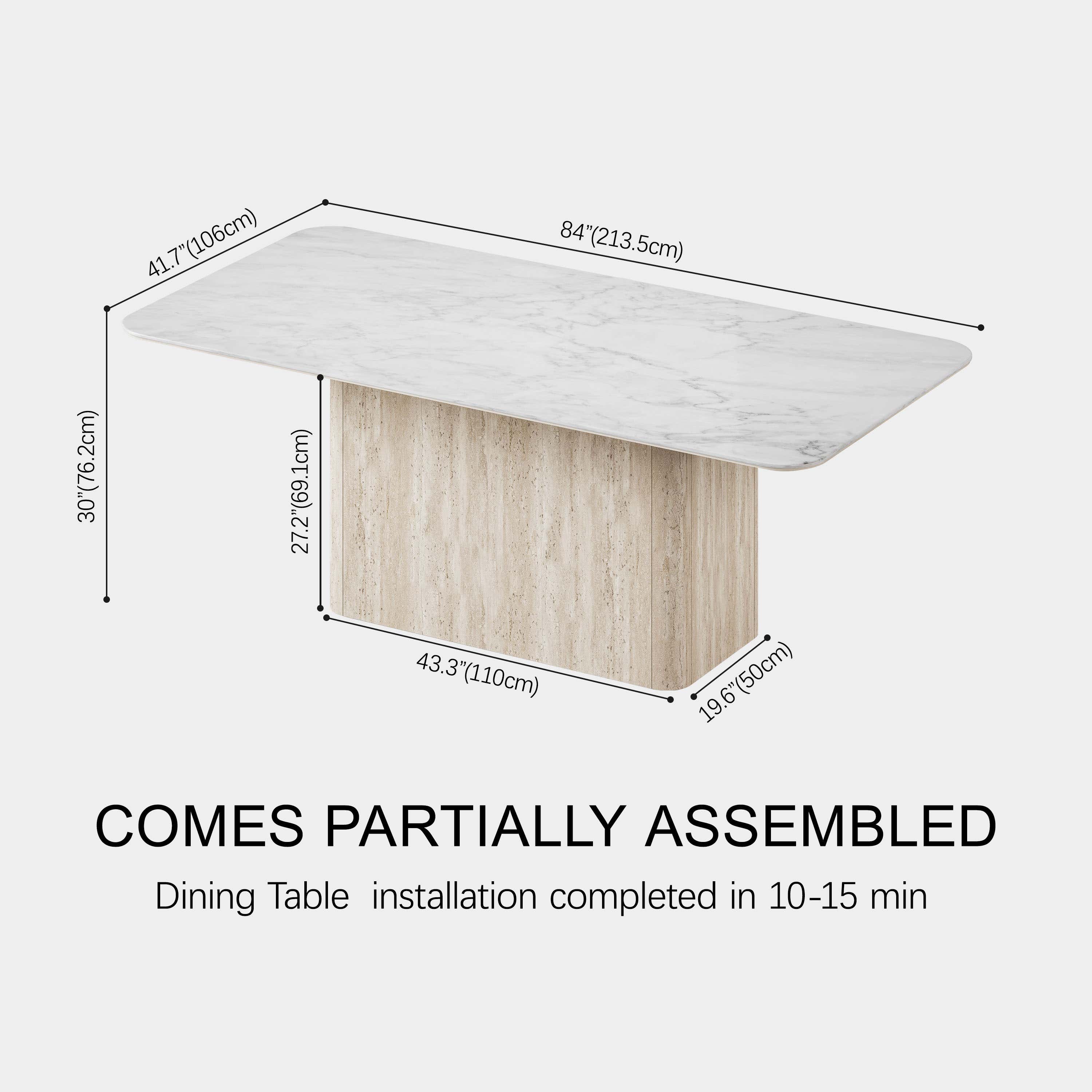Tivoli Dining Table 84"W