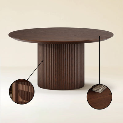 Aurelius Fluted Round Dining Table 60"W