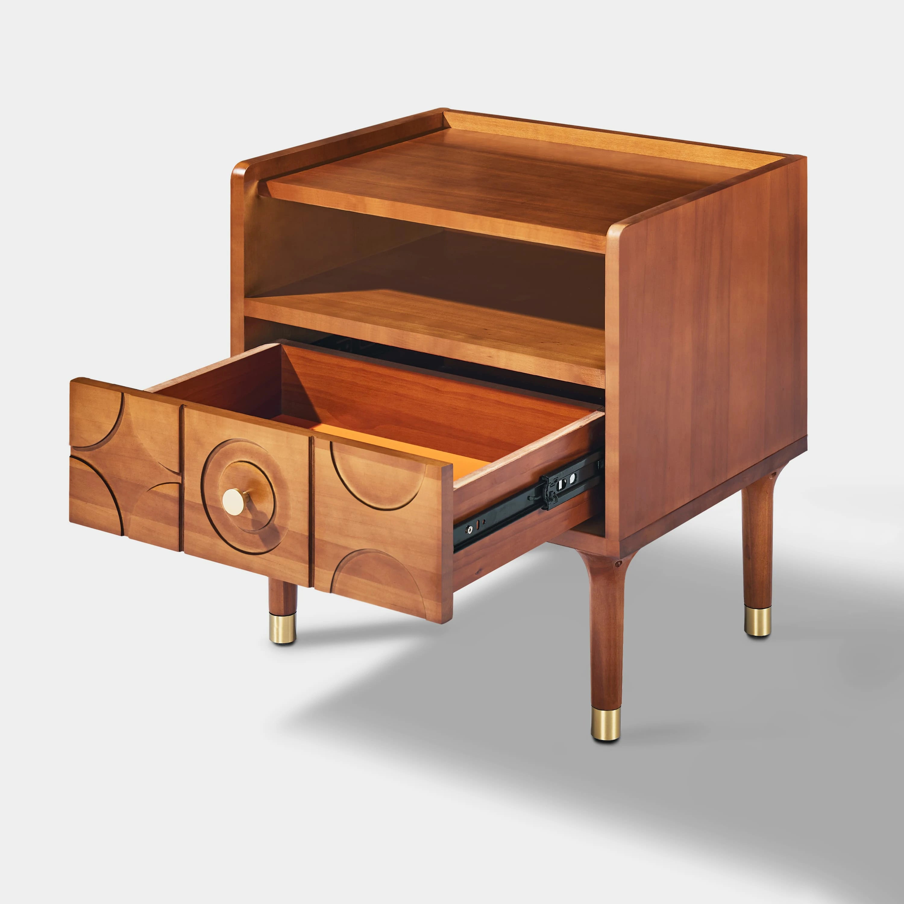 Rive Gauche Poplar Solidwood Nightstand 20"W