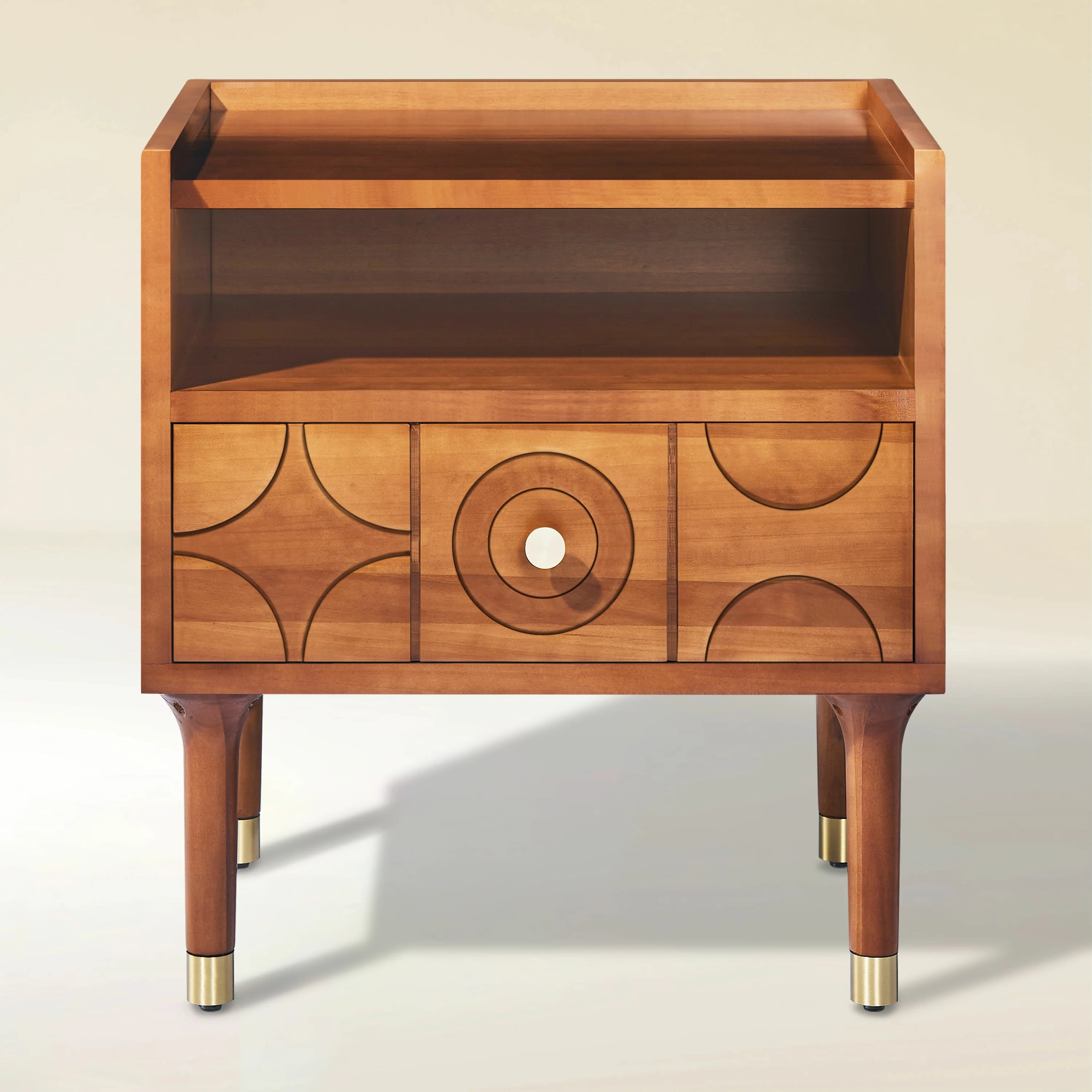 Rive Gauche Poplar Solidwood Nightstand 20"W