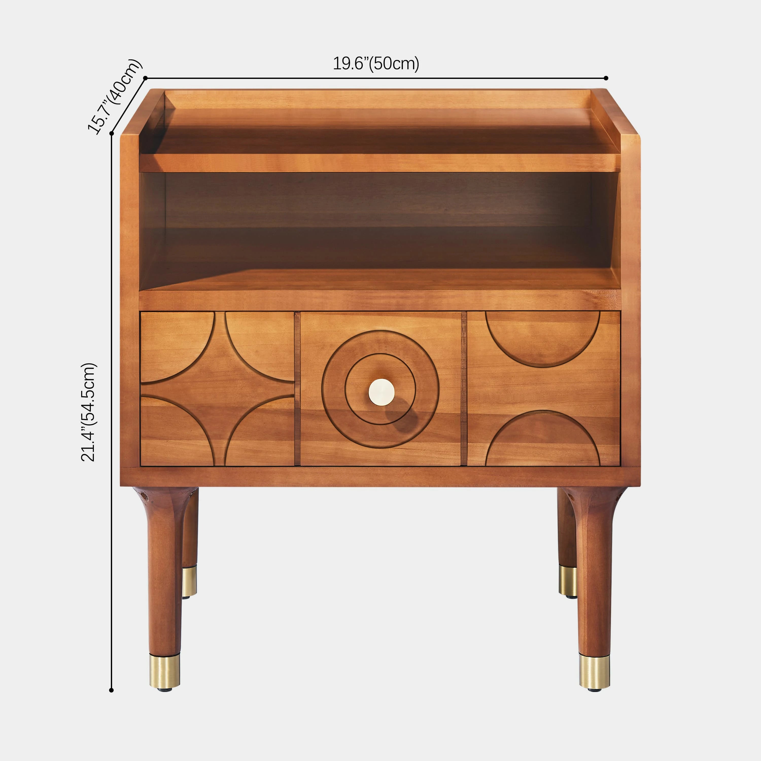 Rive Gauche Poplar Solidwood Nightstand 20"W