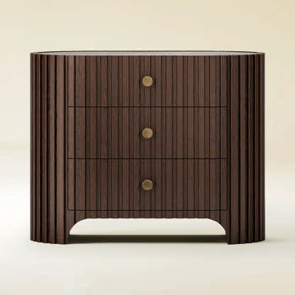 Sinclair Fluted Stone Nightstand 30"W